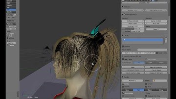 Blender 2.59/2.6 Tutorial - Particle Hair part 1: Hair shape and physics (watch in HD!)