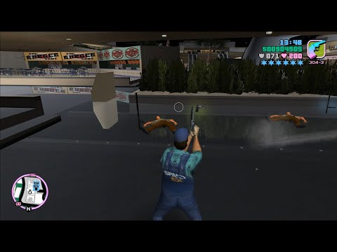 GTA Vice City North Point Mall Massacre + 6 Stars Wanted Level Escaped