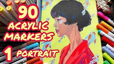 I Try the 90 Acrylic Markers Set by ARRTX ! #arrtxacrylicmarkers  #arrtxglobal #acrylic