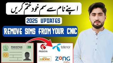 Remove SIMs from your CNIC online in 2025? How to Remove Sim from my CNIC