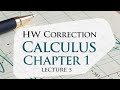 HW correction Calculus Ch.1 Lecture 5