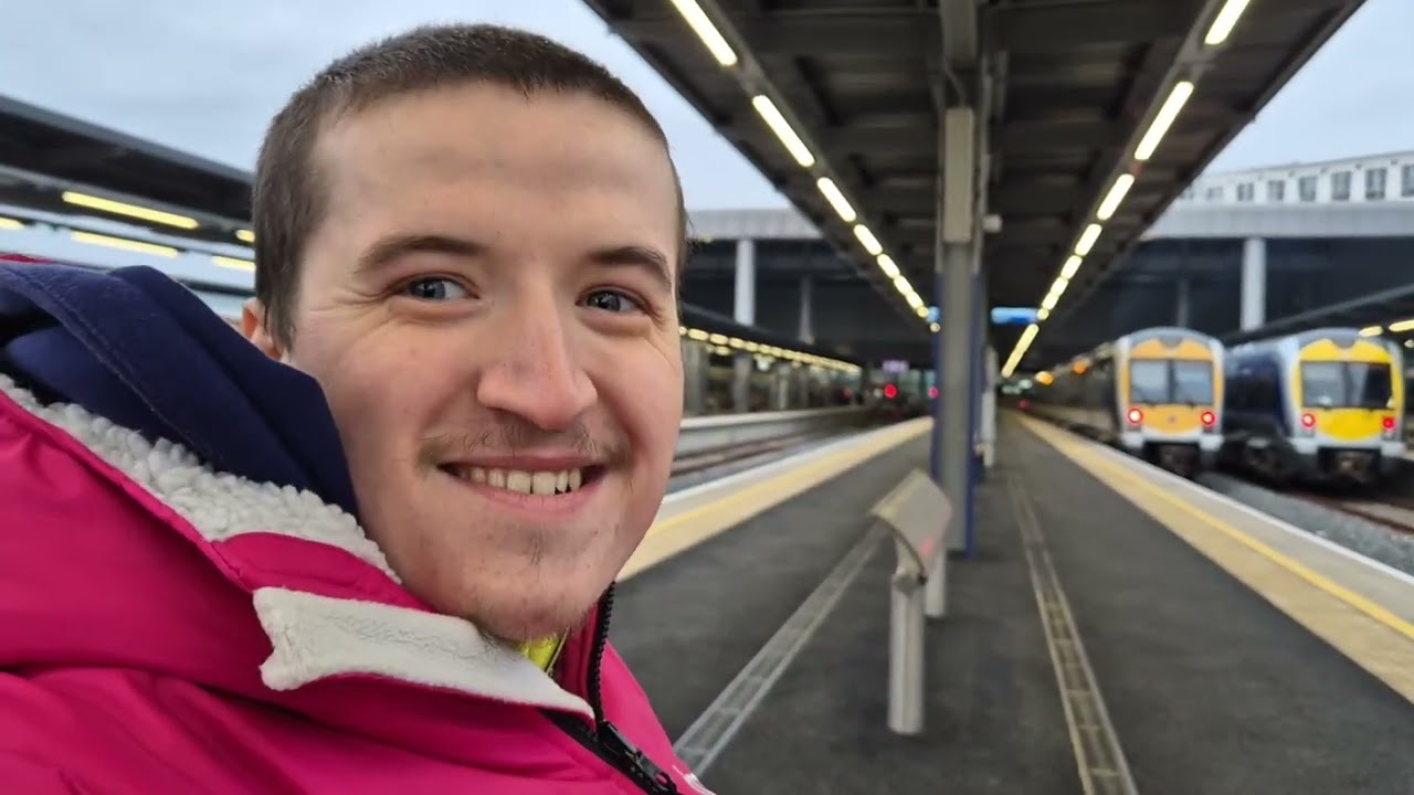 Trains & Announcements at a busy Translink Grand Central Belfast today.