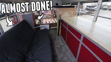 Adventure Bus Build Pt. 14 - Dresser, Futon, & Window Trim