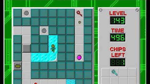 CCLP2 level 143 solution - 495 seconds