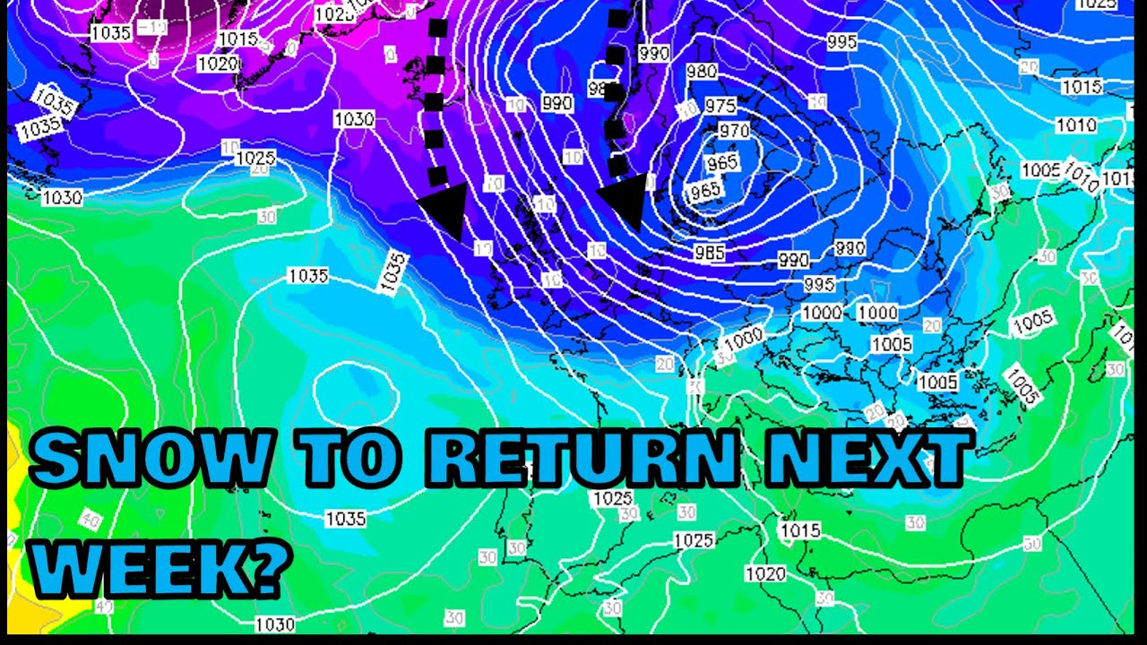Snow to Return Next Week as Cold Air Arrives! 9th January 2022 - YouTube