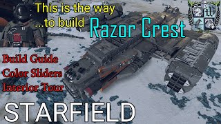 Starfield Ship Build Guide: RAZOR CREST! How to build your very own Mandalorian Vessel WITHOUT MODS.