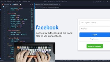 ASMR Programming - How to Build Facebook Login Page in HTML and CSS - No Talking