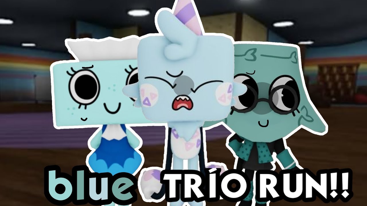 blue trio run!! Con mi hermanas :D Dandys world