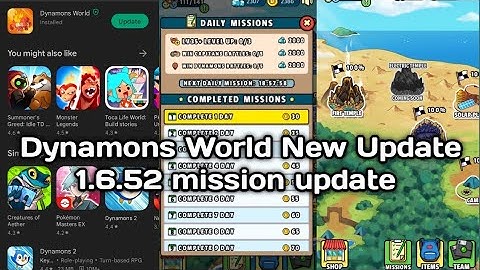 Dynamons World New Update 1.6.52 || dynamons world Mission update || dynamons world