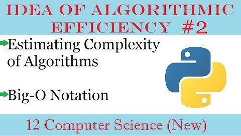 Estimating Complexity of Algorithm|Idea of Algorithmic Efficiency | Class 12 | Computer Science(New)