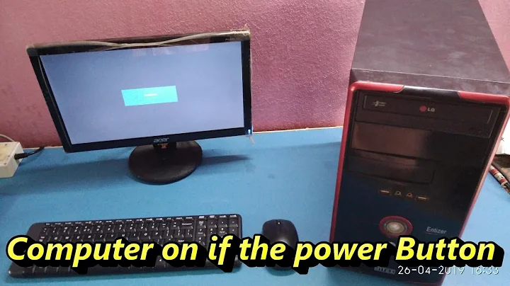 Turning on Motherboard without case, Turn your computer on if the power button