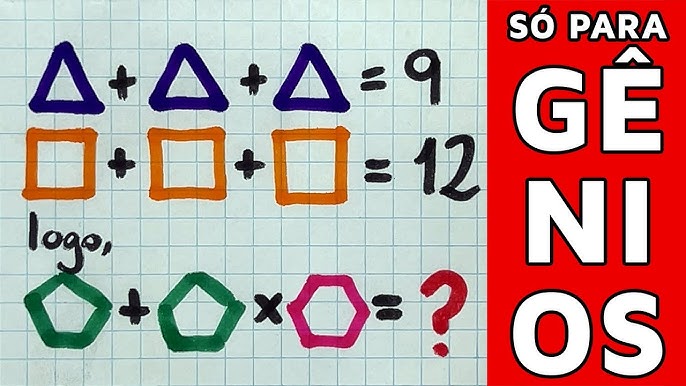 Teste de Lógica da Robótica  Teste de, Genio quiz, Desafios de matemática