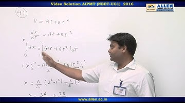 AIPMT 2016 Physics Solution – Q. 41 (Paper Code-P) NEET-UG 2016 Phase I