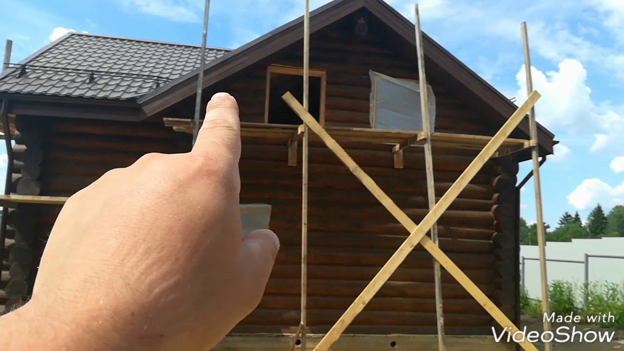 Подшивка свеса кровли строганой доской. - YouTube