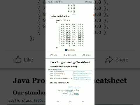 Java Programming Cheatsheet