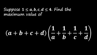 Can you find the maximum value of this expression? Cauchy or AM-GM?
