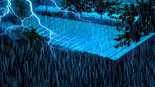 Fall into Sleep Immediately with Heavy Rainstorm, Powerful Wind & Thunder Sounds in Stormy Night