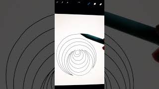 How to draw optical illusion using procreate | Rotating disc #5 #shorts  #howto #tricks