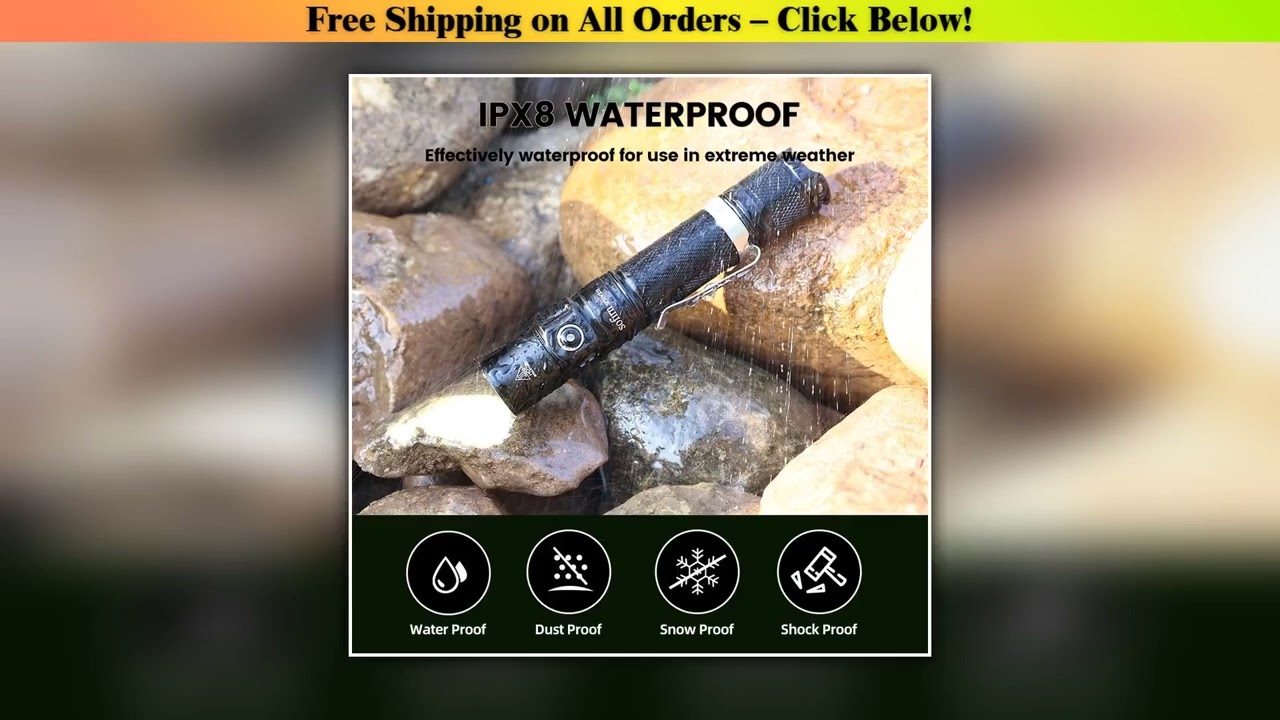 Sofirn SP31 V2.0 Powerful Tactical LED Flashlight 18650 XPL HI 1200lm Torch Light Lamp with Dual