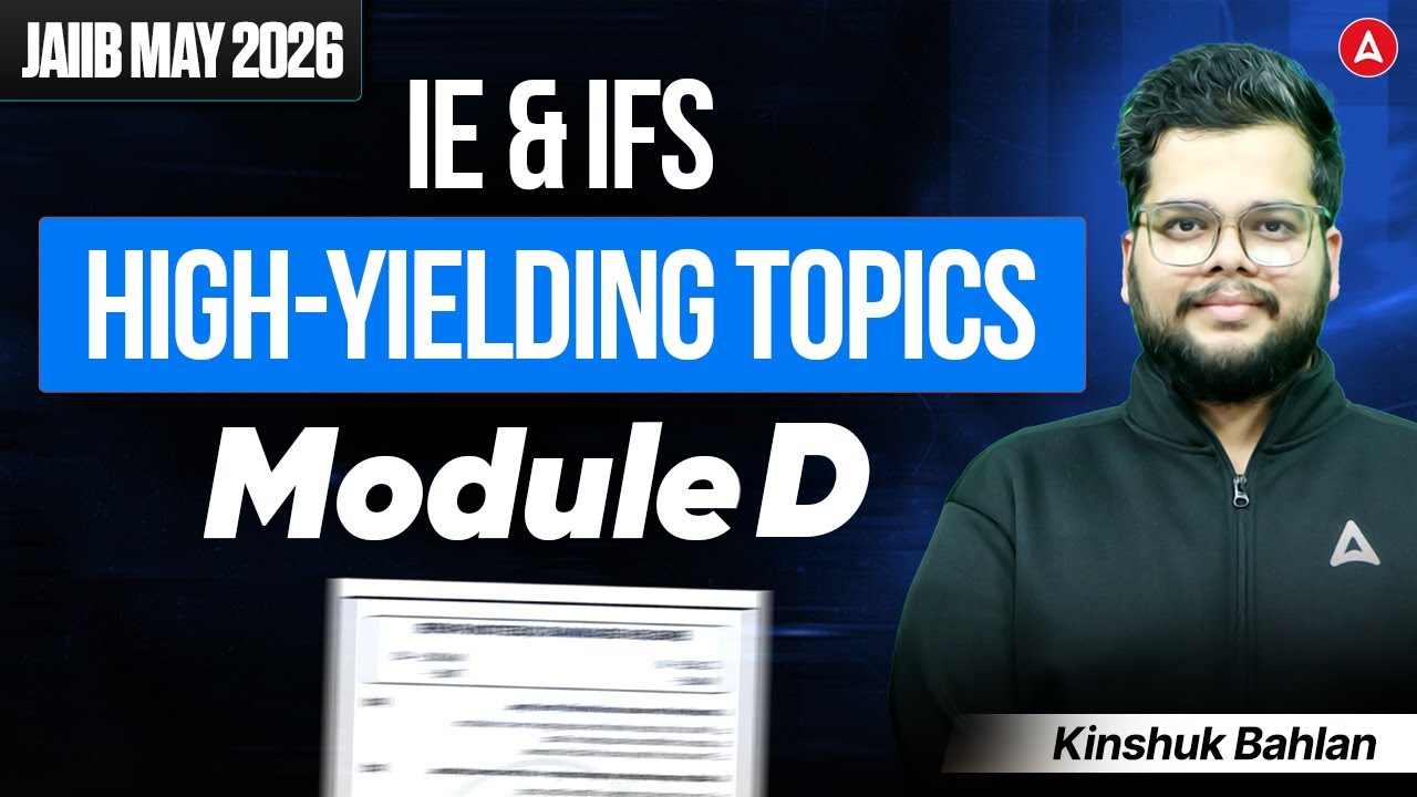JAIIB IE IFS Preparation 2026 | IE & IFS Most Important Topics | IE IFS Module D | English Medium