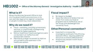 Summer Internship Student Presentation: State Government Bills