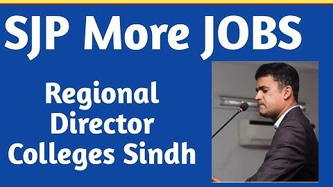 More Jobs || Regional Director Colleges Sindh 