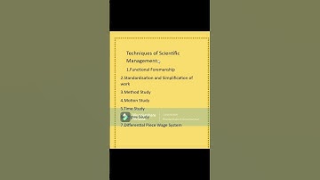 TECHNIQUES OF SCIENTIFIC MANAGEMENT|#MOTION STUDY #shortvedio #chapter2 #12thclass