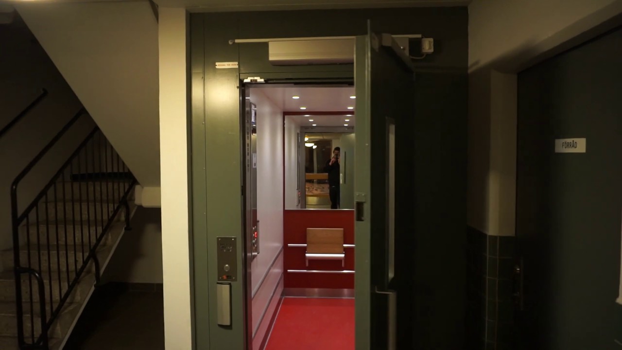 1973 KONE A.G. (mod. by: Hissbyggarna) BD-Traction Elevator @ Norra Fiskargatan 12D, Gävle, Sweden.