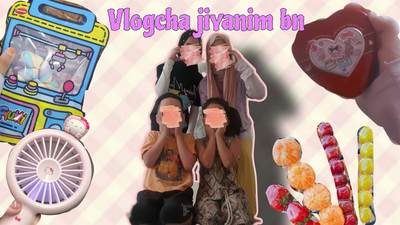 Vlog🐣 jiyanim sinim bn va @Ominka_007  💘 nmala qildi karamelniy tarvuz tayyorladimi😲🤯 tez korila 😱👻