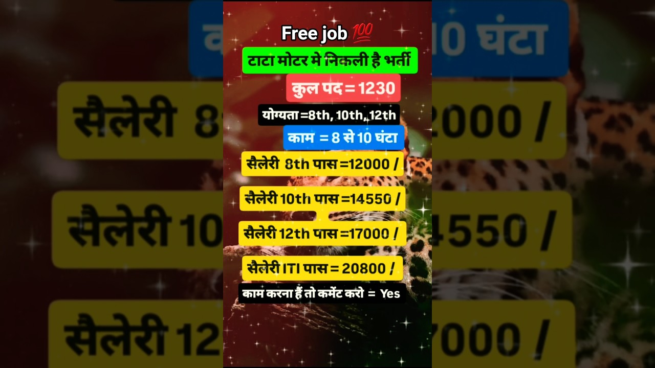 Tata Motors Jobs 2025 || Tata Motors Recruitment 2025 || 