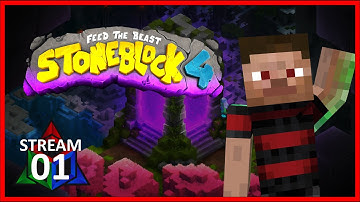 THIS PACK is INSANE! FTB StoneBlock 4!!  - Day 1 Stream VOD