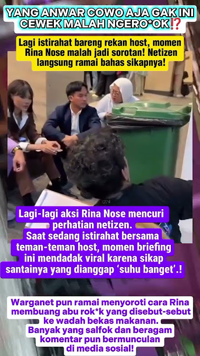 😱 Rina Nose Kepergok Saat Istirahat! Sikapnya Bikin Netizen Salfok #rinanose #anwar #viral #shorts