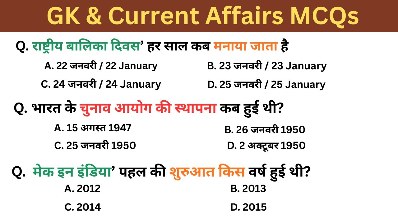 Daily GK + Current Affairs MCQs | Static + Dynamic GK for All Exams