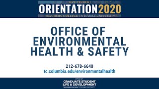 TC NSO 2020 Virtual Resource Fair: EHS