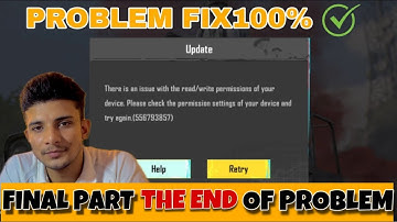There is an issue with the read write permissions of your device bgmi issue solution