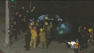Pursuit And Crash Injures Family Of Three Including 5-Year-Old Girl