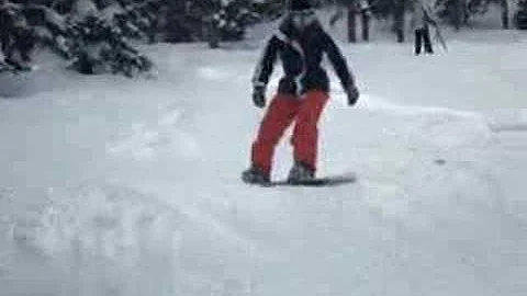 snowboardin' up in winter park
