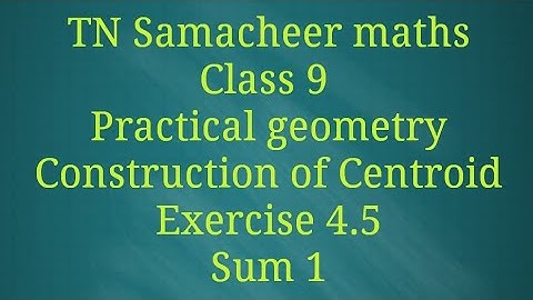 Sum 1 /Exercise 4.5 /Class 9/ Tamilnadu Samacheer maths/Nithyaganesh Maths
