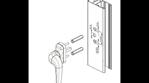 Multi-point locking with hook espag & off-set Cremone 9226764251