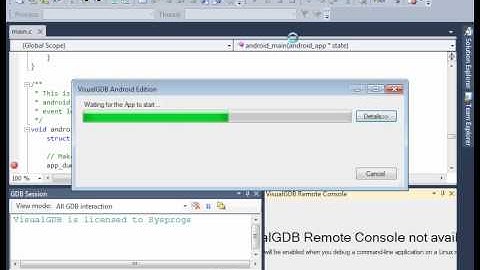 Developing and debugging Native Android code with Visual Studio