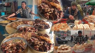 Breakfast in Kabul Afghanistan | Cinema Pamir Street food | Siri Paye | Chai | Liver fry | Nashta