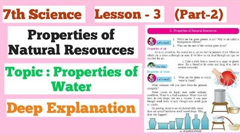 Class 7. SCIENCE. Lesson 3. Properties of Natural Resources (Part.2) Maharashtra Board