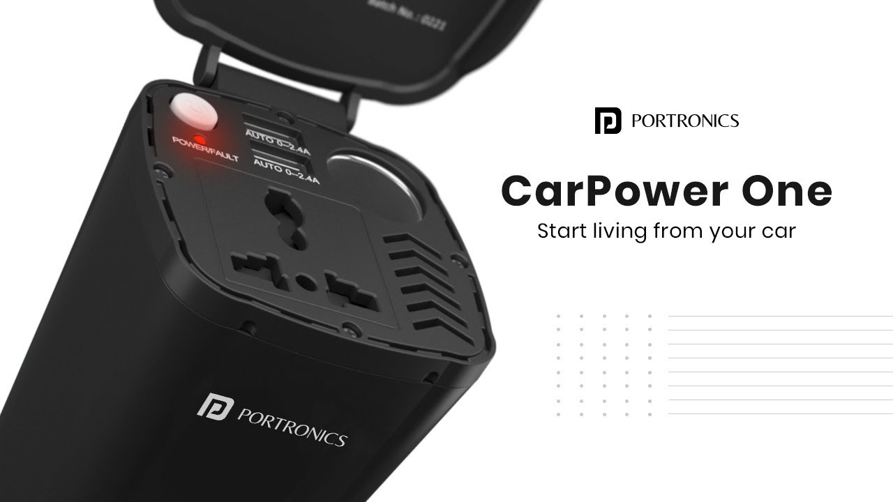 Buy Portronics CarPower One - Car Power Inverter & USB Charger