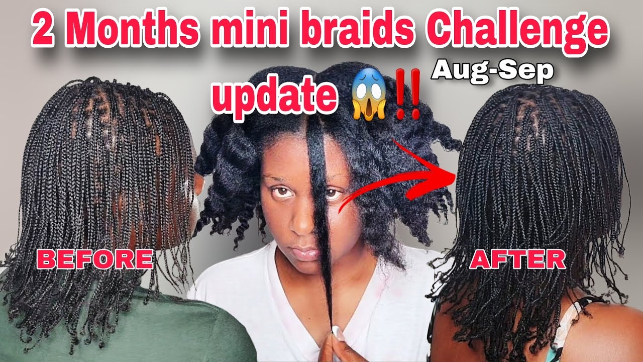 2 MONTH MINI BRAIDS CHALLENGE UPDATE ‼️😱*must watch*| Aug-Sep| Christal B. 