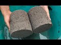 Asmr - New Black charcoal with white concrete Crunchy Crumble in water 💦