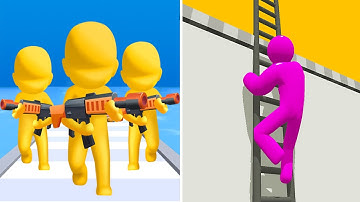 Gun Clash 3D 🆚 Ladder Master Runner🌻🧿🌺🌈Max Levels Walkthrough Android IOS Update Gameplay TY81