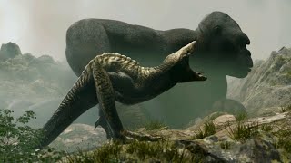 [Blender] Kong slaps Godzilla with a skullcrawler animation.