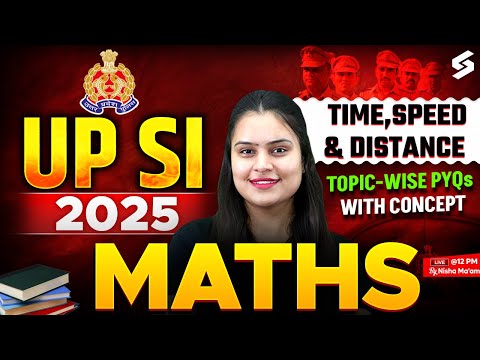 Time, Speed & Distance for UPSI 2025 Exam | UPSI Maths Practice Set 2025 | Nisha Ma'am | TESTBOOK