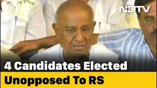 With HD Deve Gowda, Others, Karnataka Fills 4 Rajya Sabha Seats Unopposed