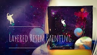 Galaxy Astronaut | Layered Resin Painting